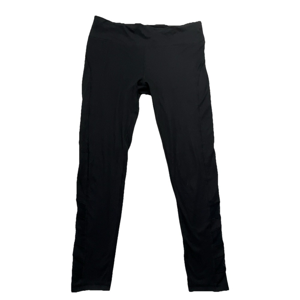 Charisma Black High Rise Ankle Leggings Women's L 29" Inseam Stretch